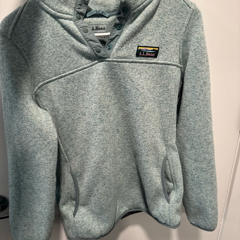 L.L. Bean Teal Button-Up Sweater